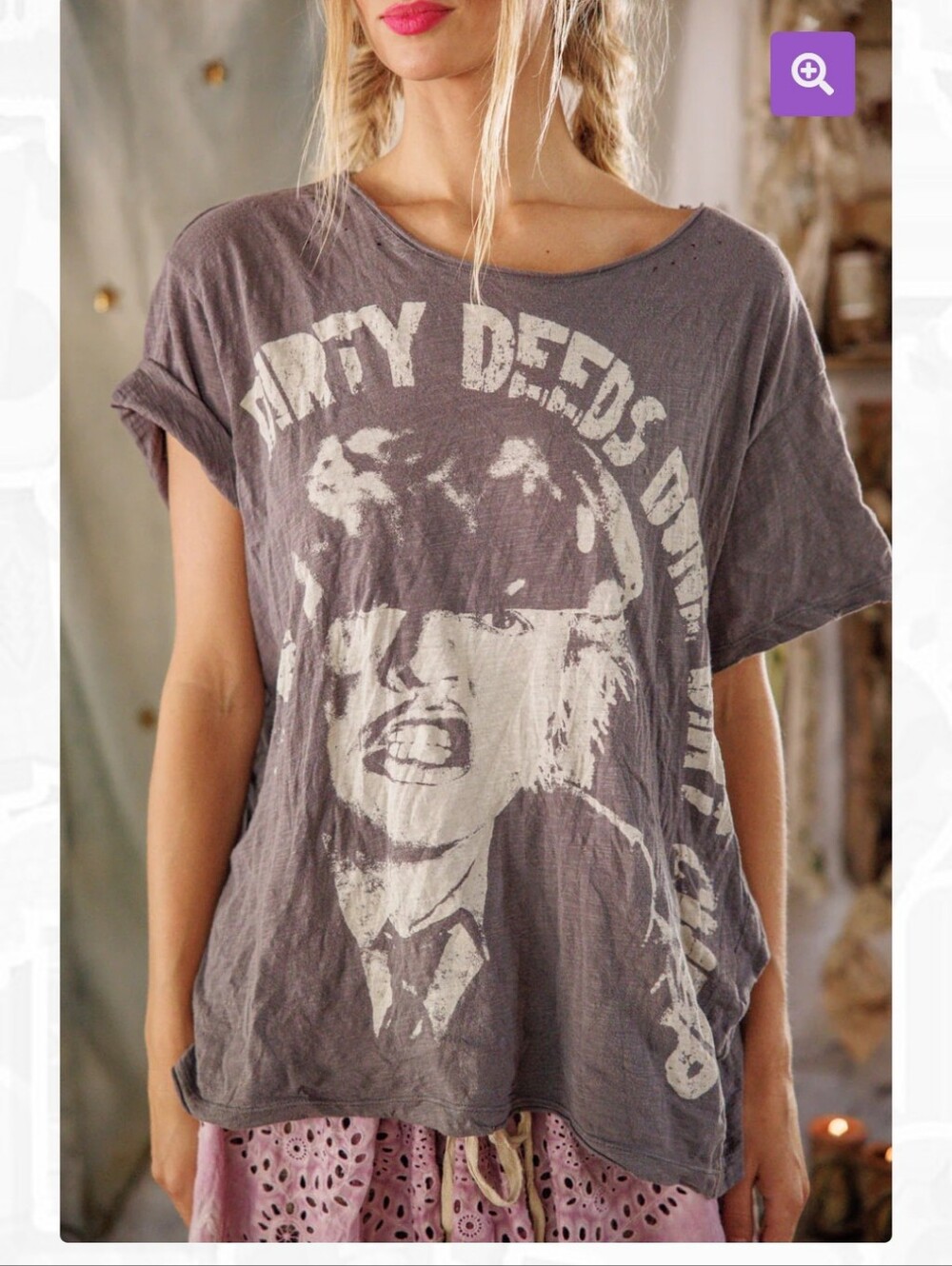 Magnolia Pearl Dirty Deeds ACDC Tee NWT - Picture 5 of 6